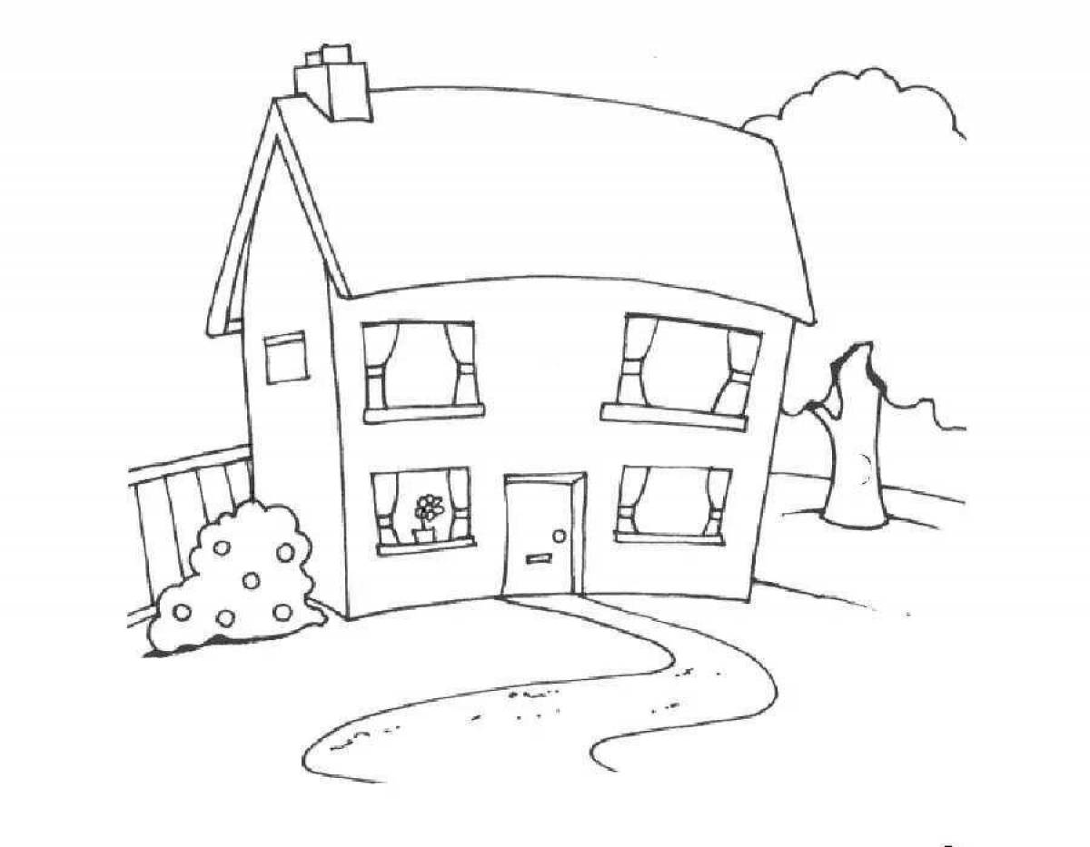 Drawing of a charming house