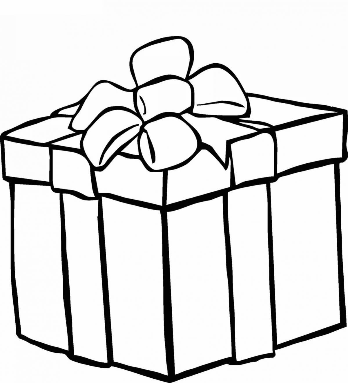 Attractive coloring gift box