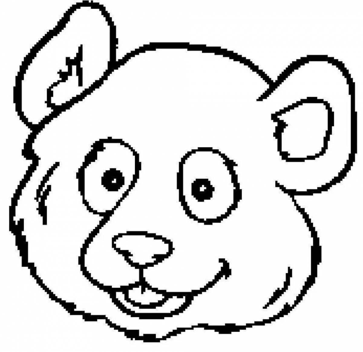 Ferocious bear head coloring page