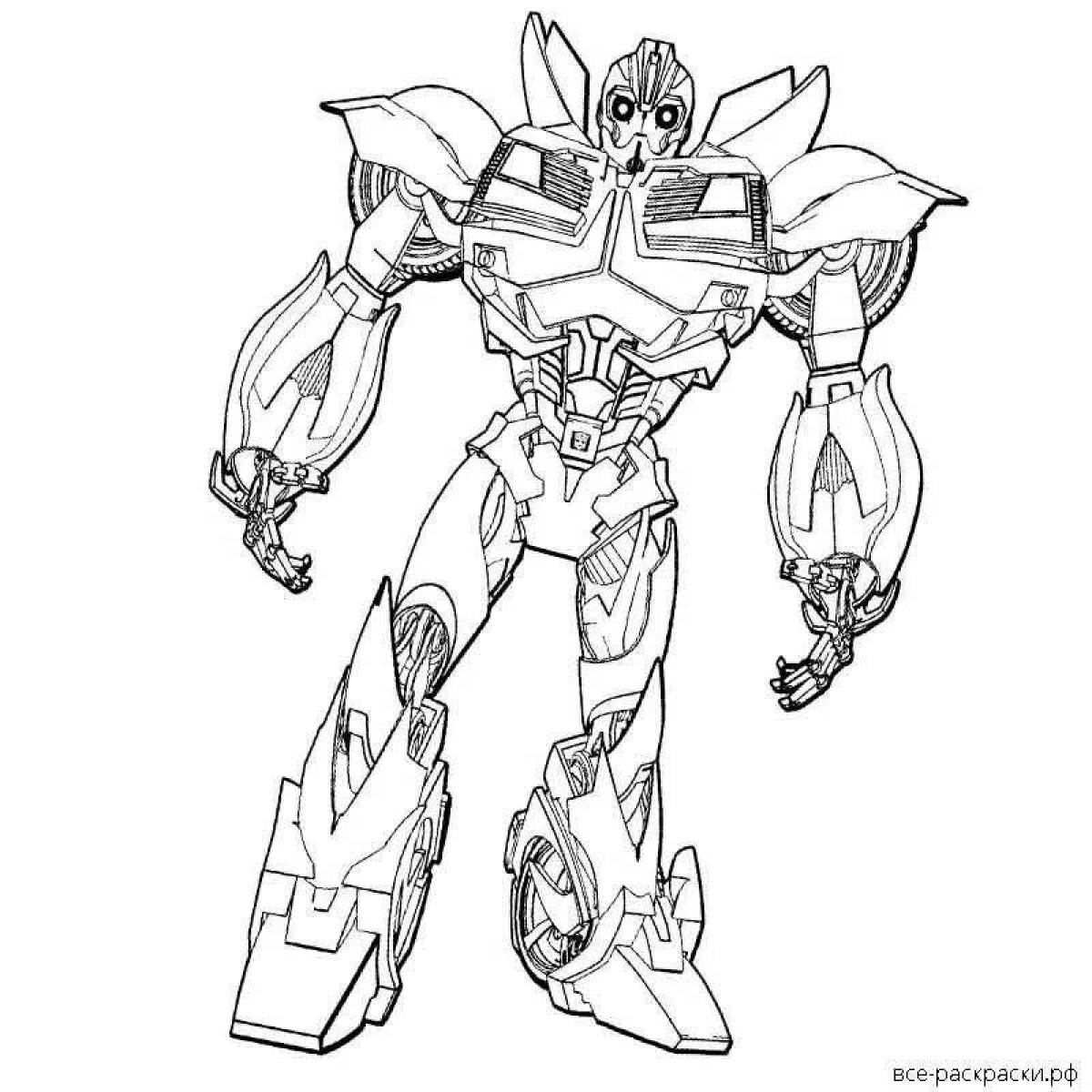 Coloring funny robot optimus