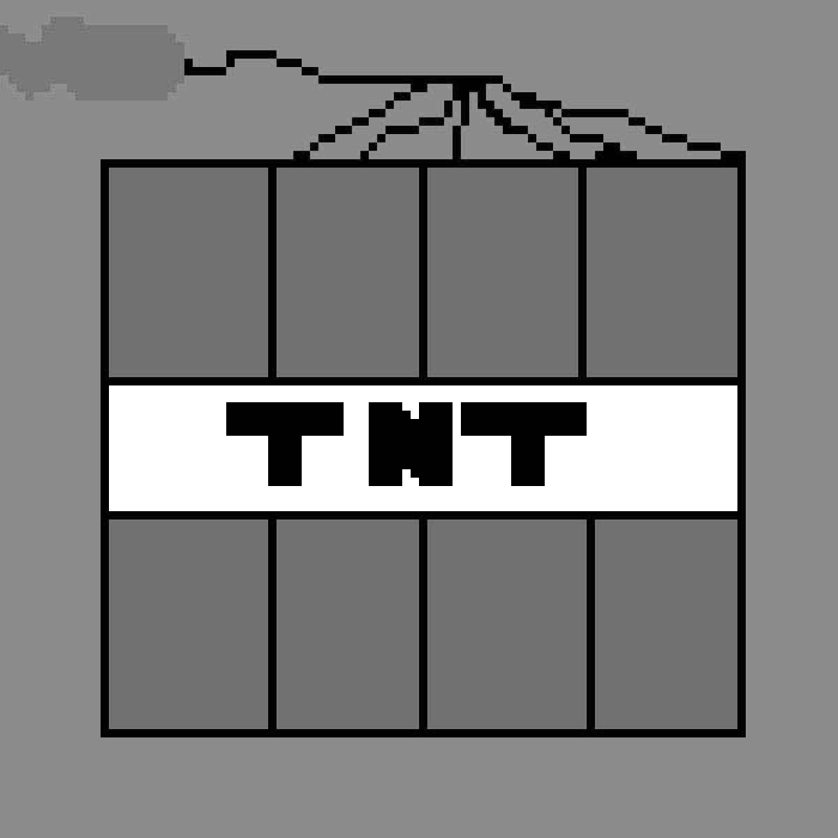 Фото Удивительная страница раскраски tnt minecraft