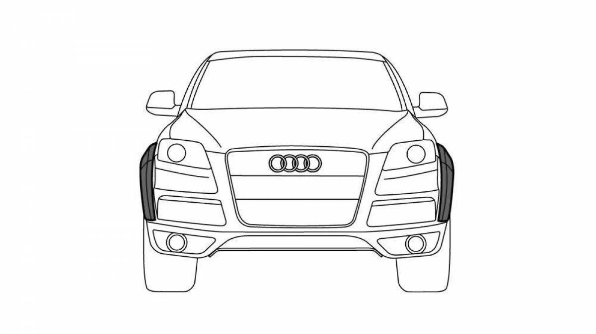 Изысканная раскраска audi q7