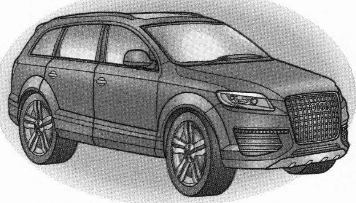 Блестящая раскраска audi q7