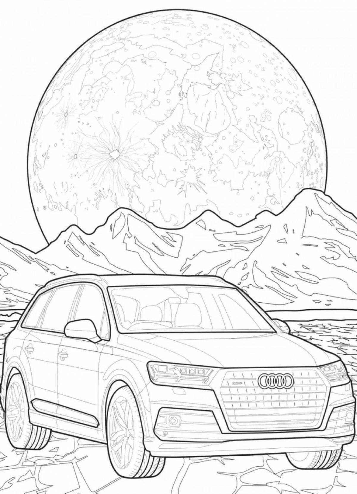 Роскошная раскраска audi q7