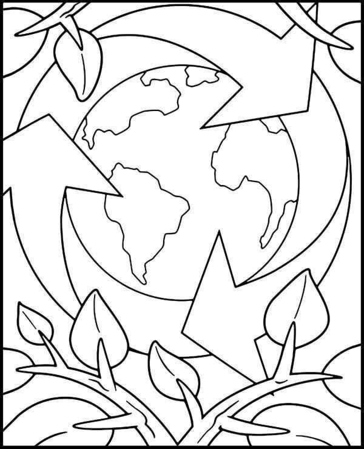 Colorful eco coloring book