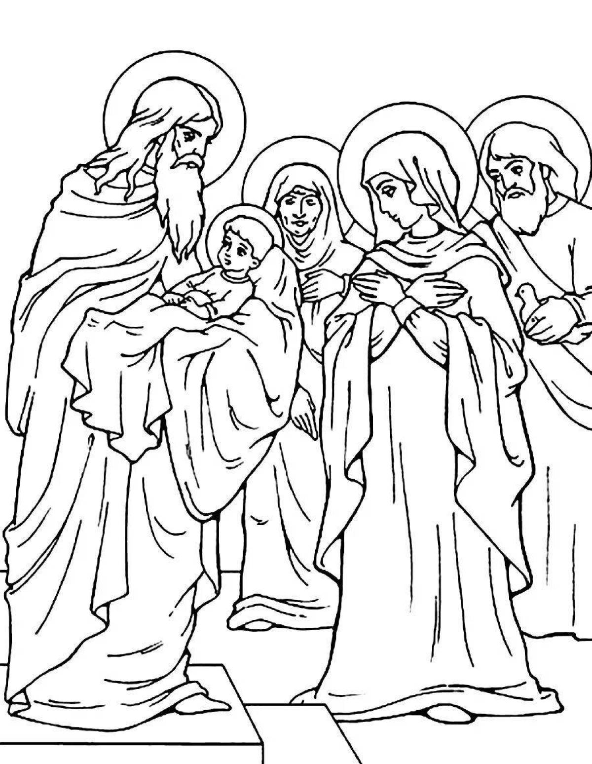 Magnificent coloring page baptism of the Lord orthodox
