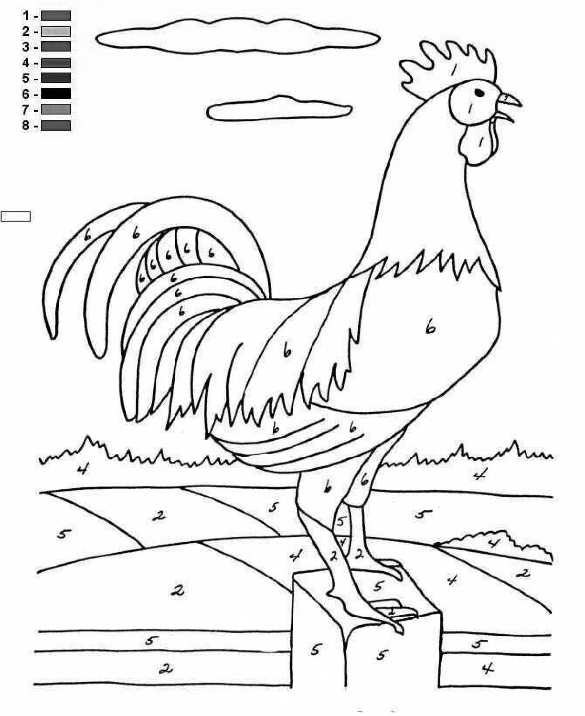 Rooster by numbers #1
