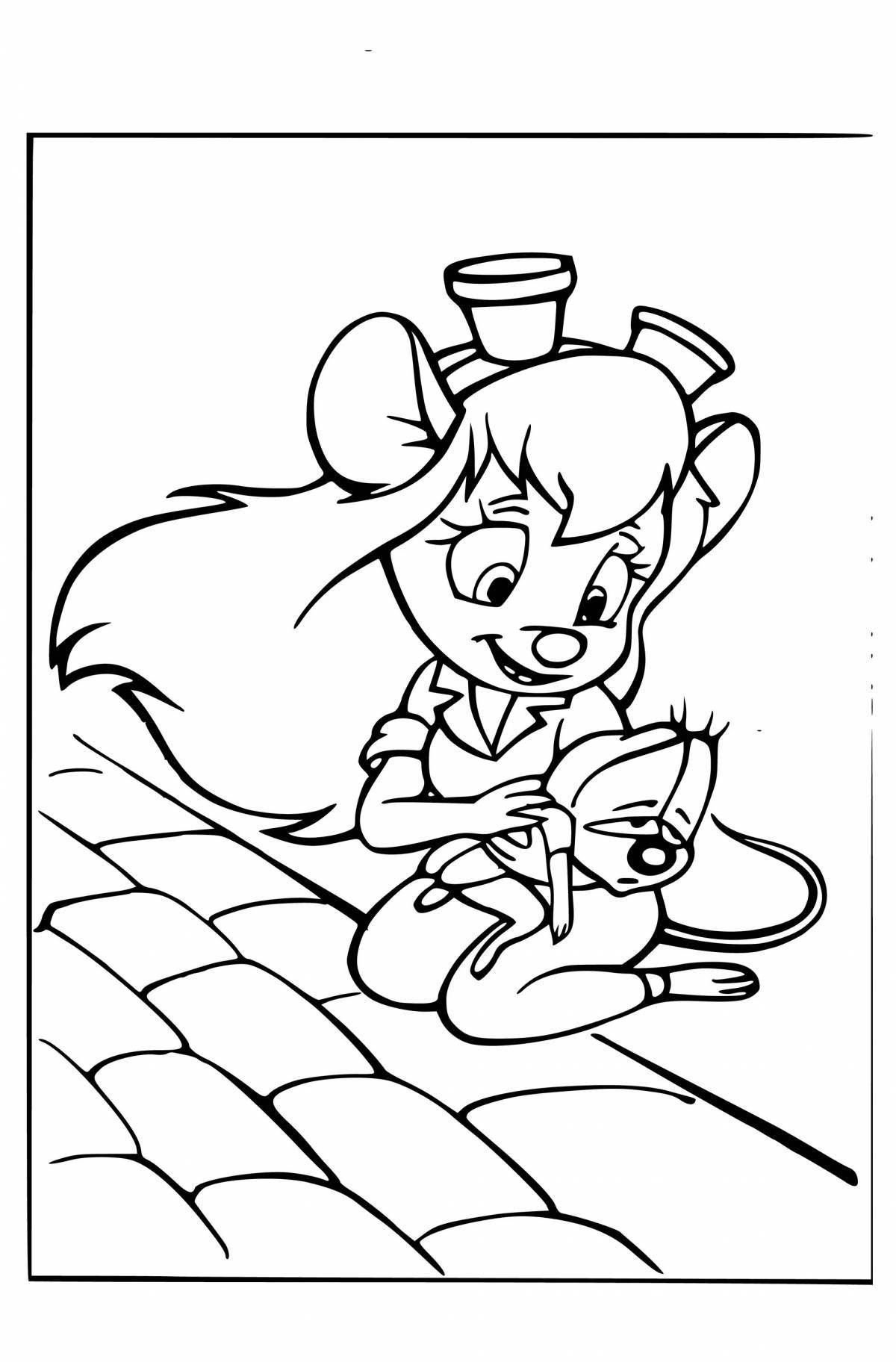 Amazing chip and dale coloring page