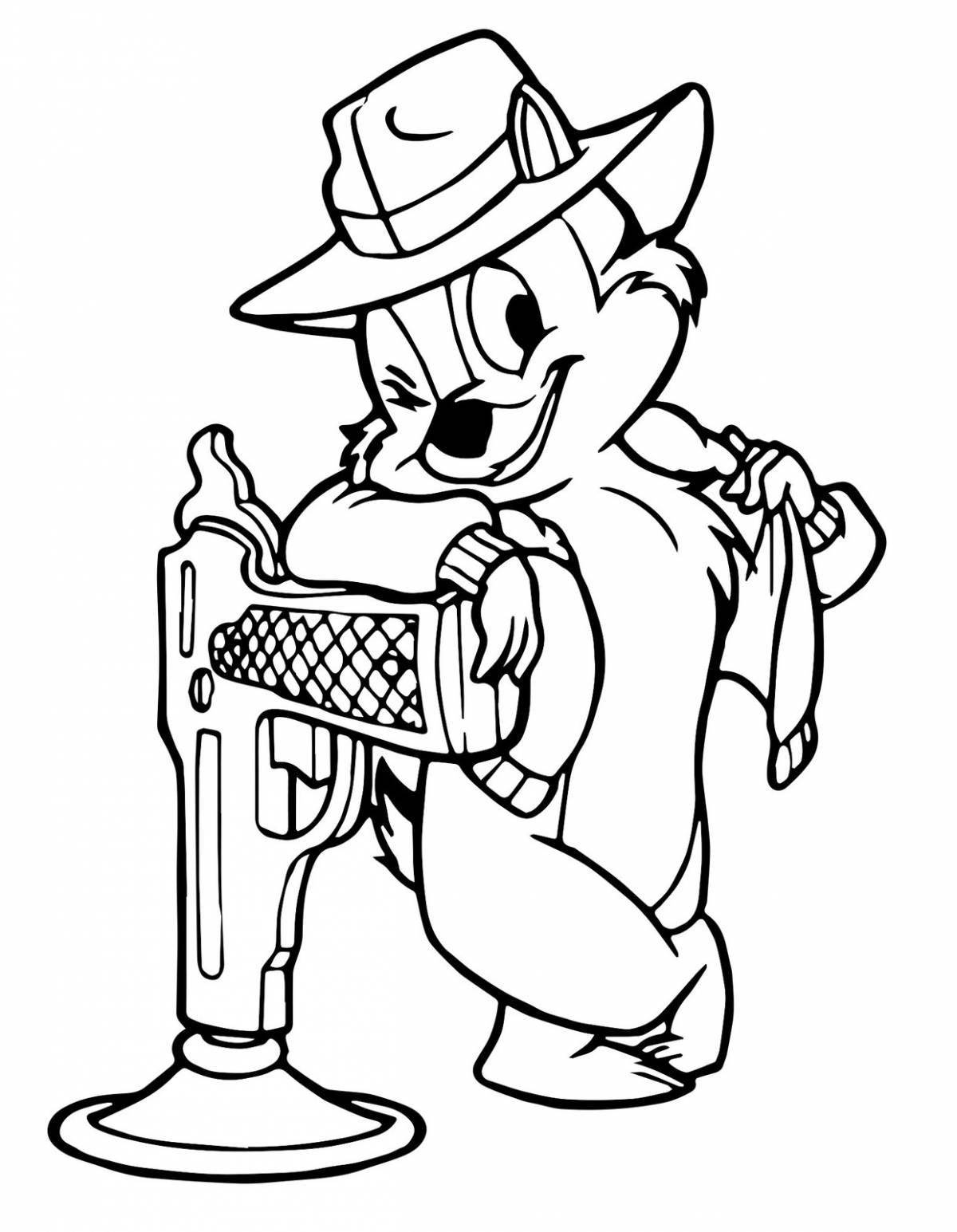 Chip and dale live coloring page