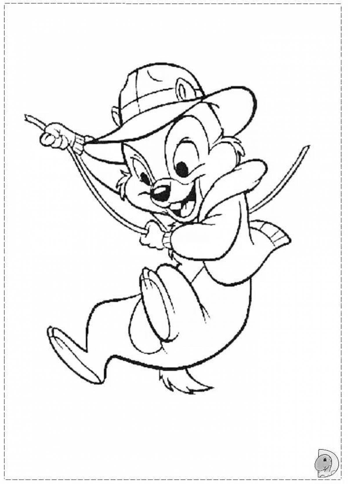 Chip and dale comic coloring