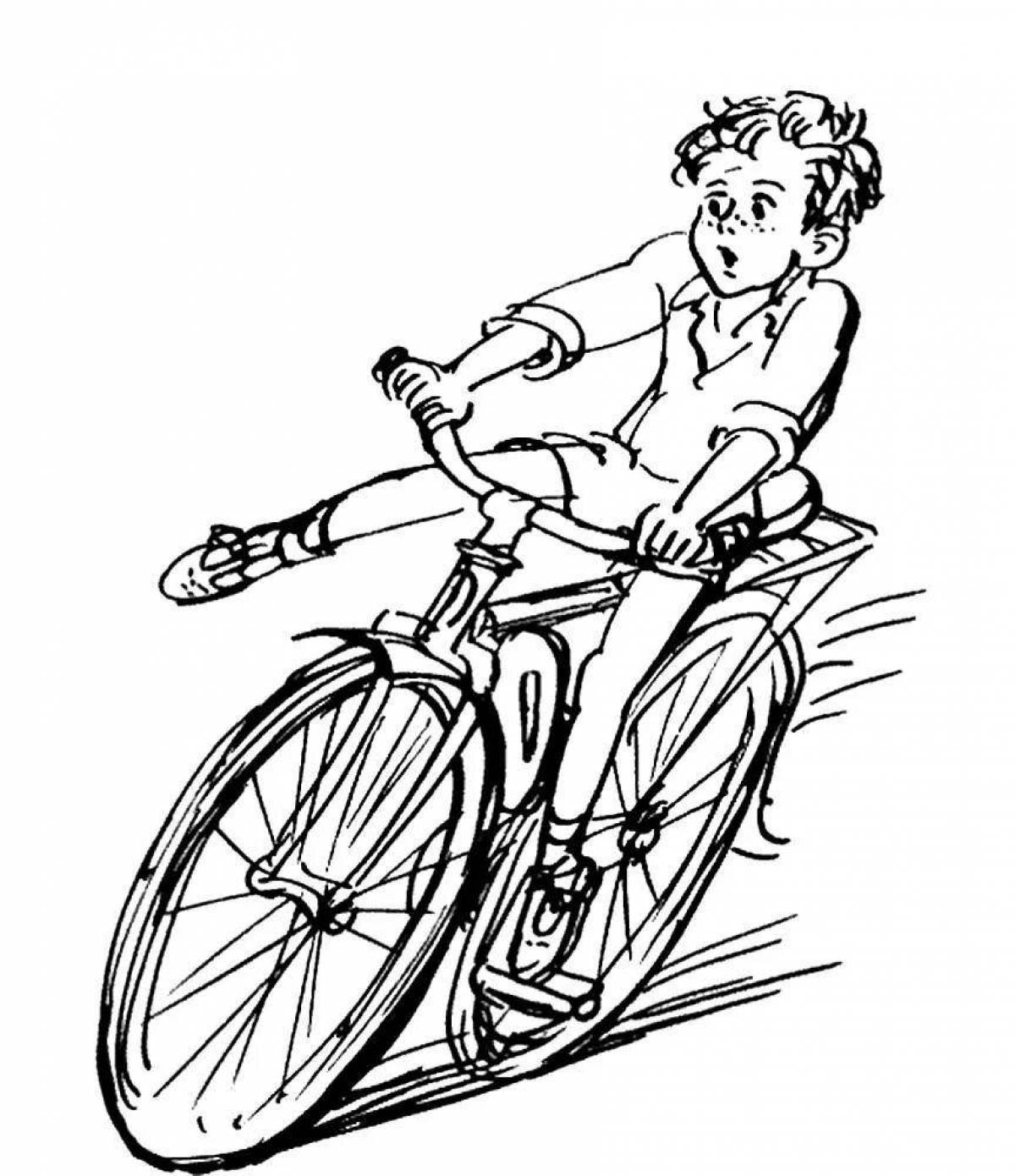 Фото Спортивный мальчик на велосипеде