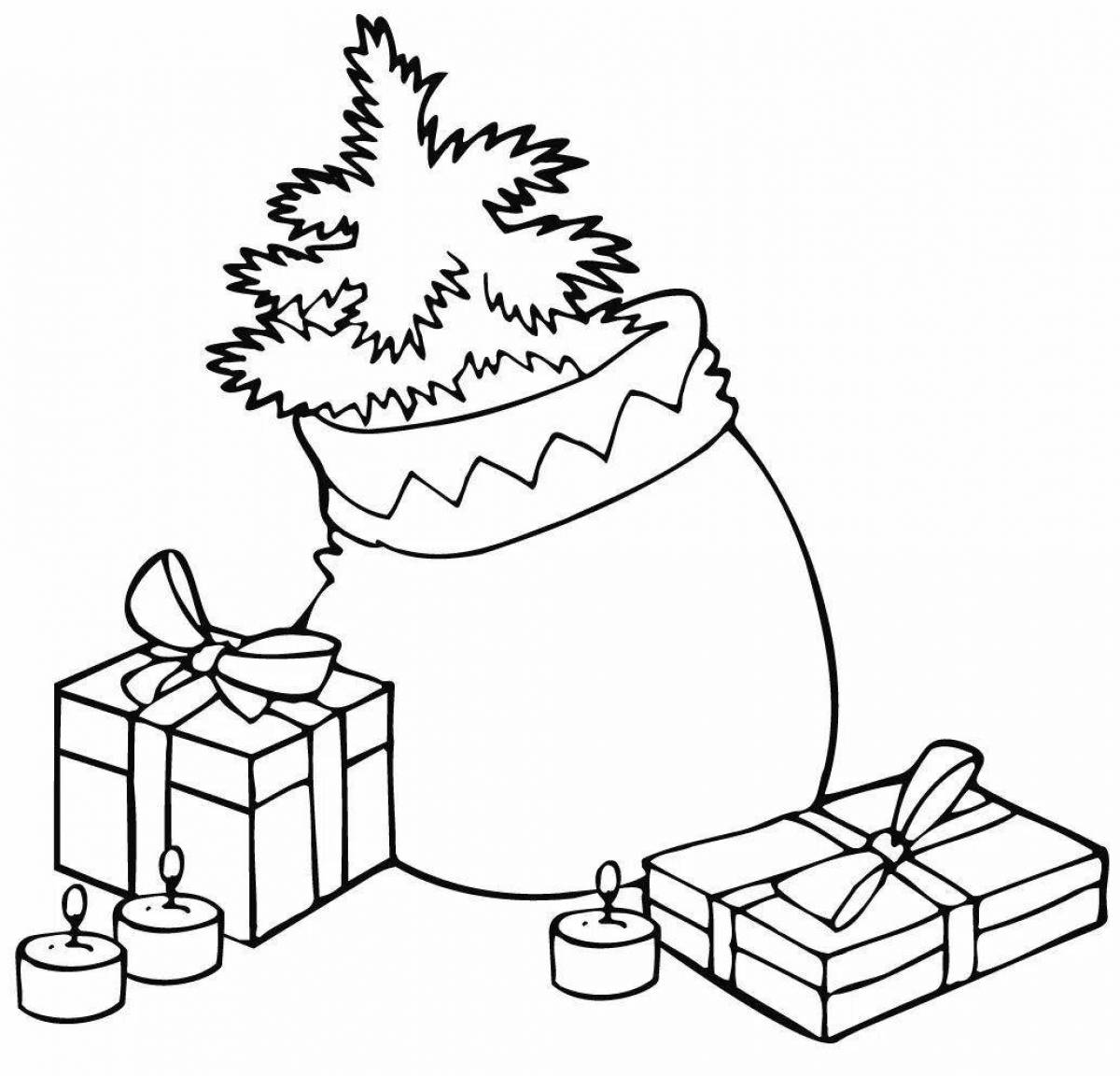 Exciting gift bag coloring