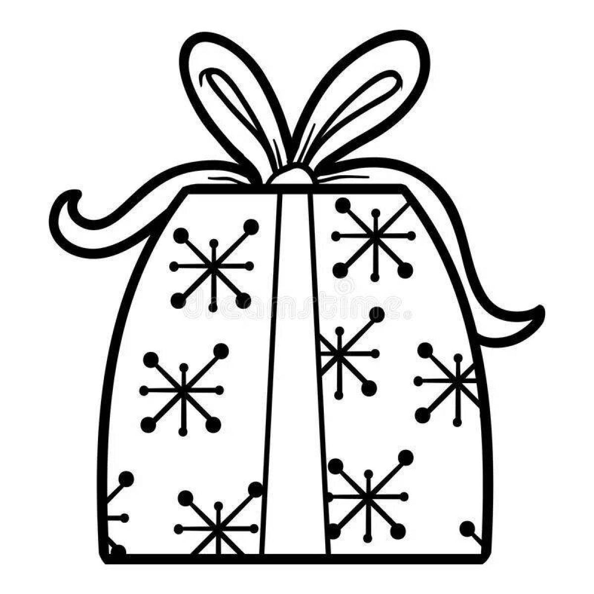 Coloring page delightful gift bag