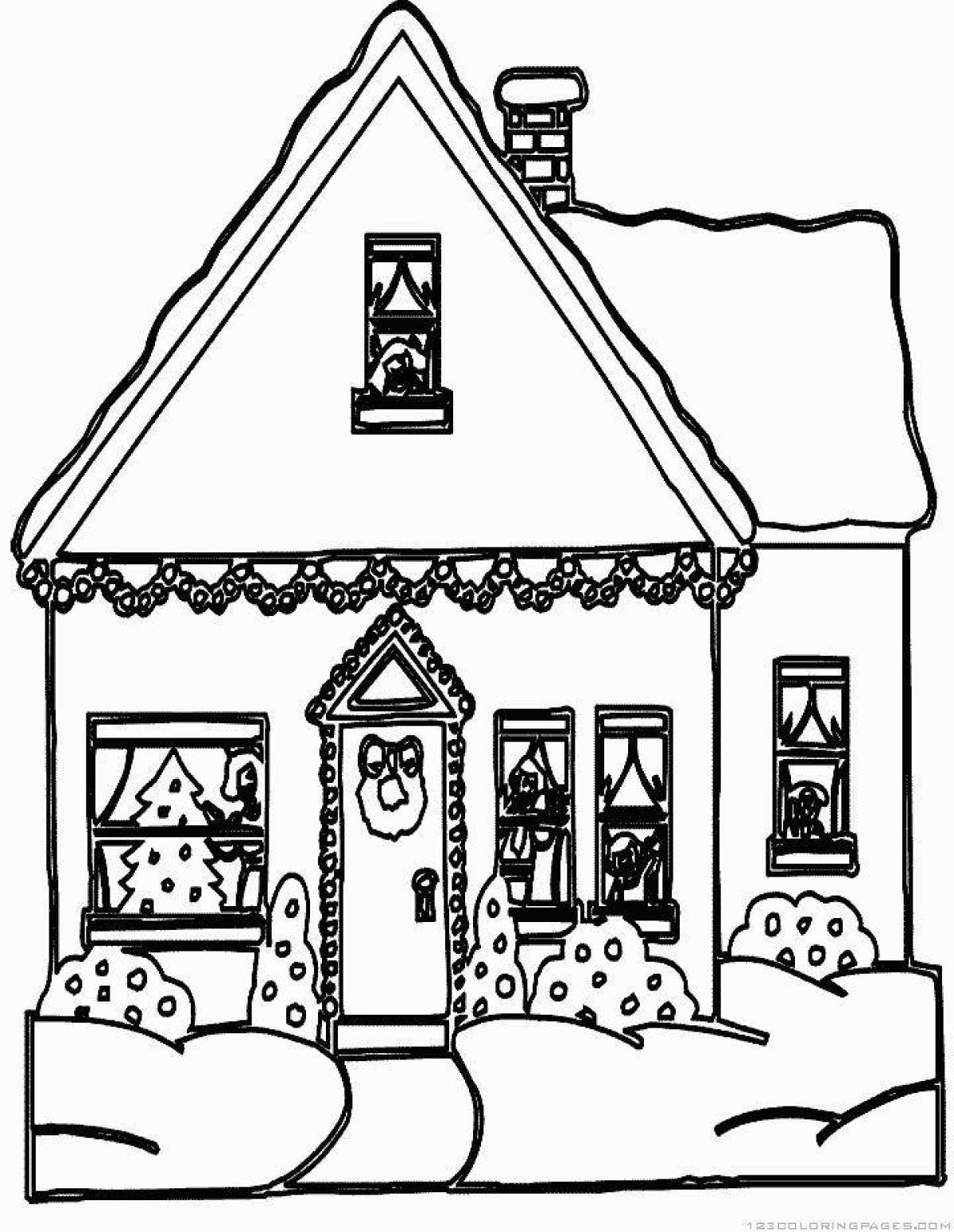 Splendid house wish game coloring book
