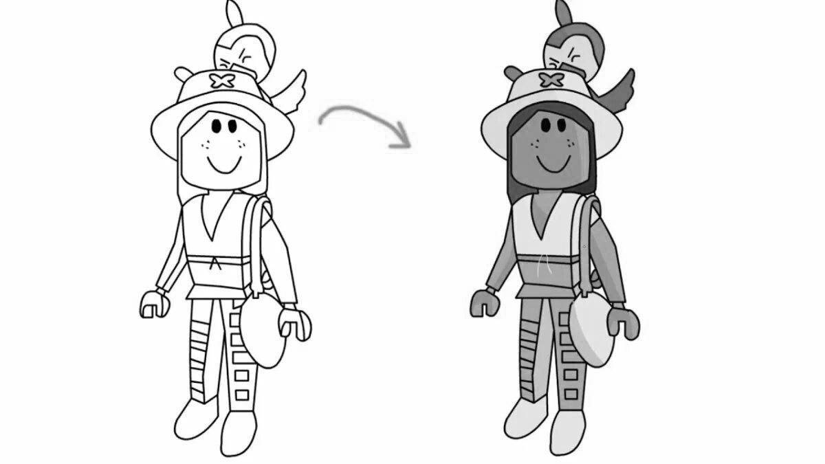 Roblox skin color-blasted coloring page