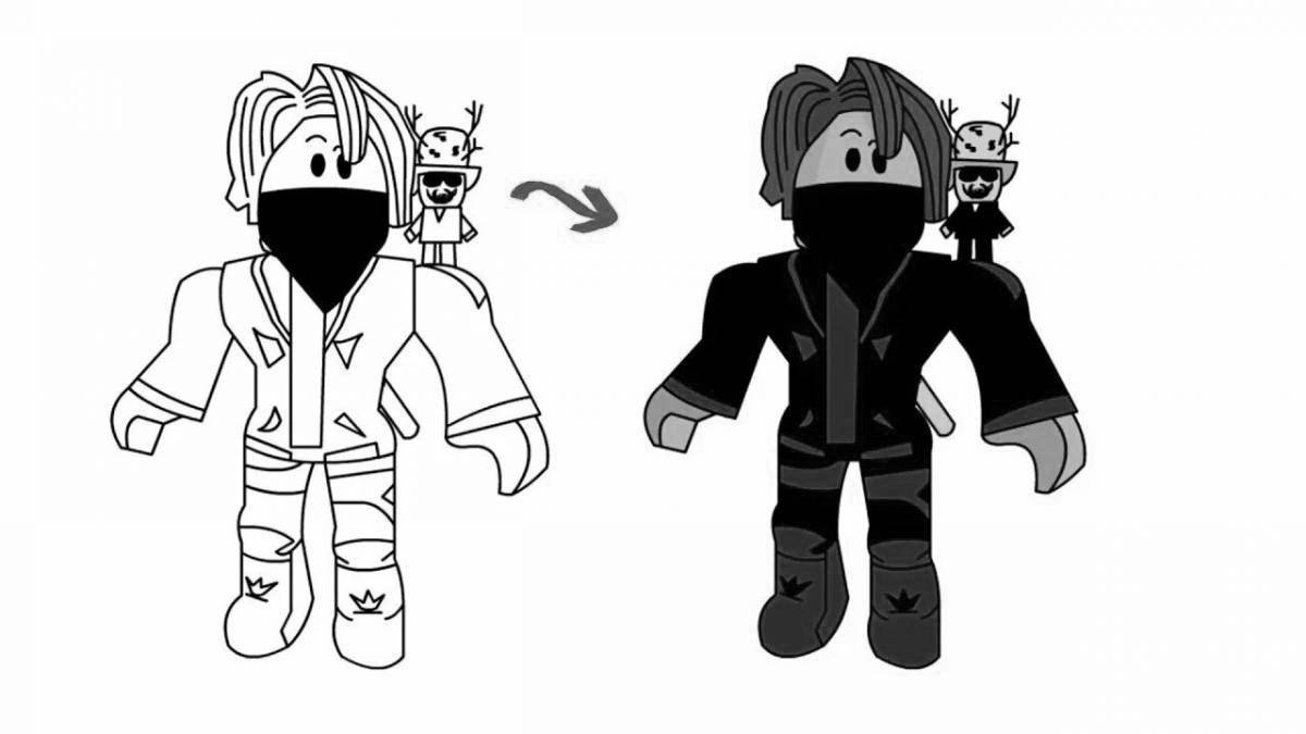 Color-radiant roblox skin coloring page