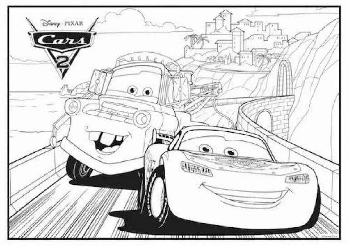 Lightning makvin's car coloring page