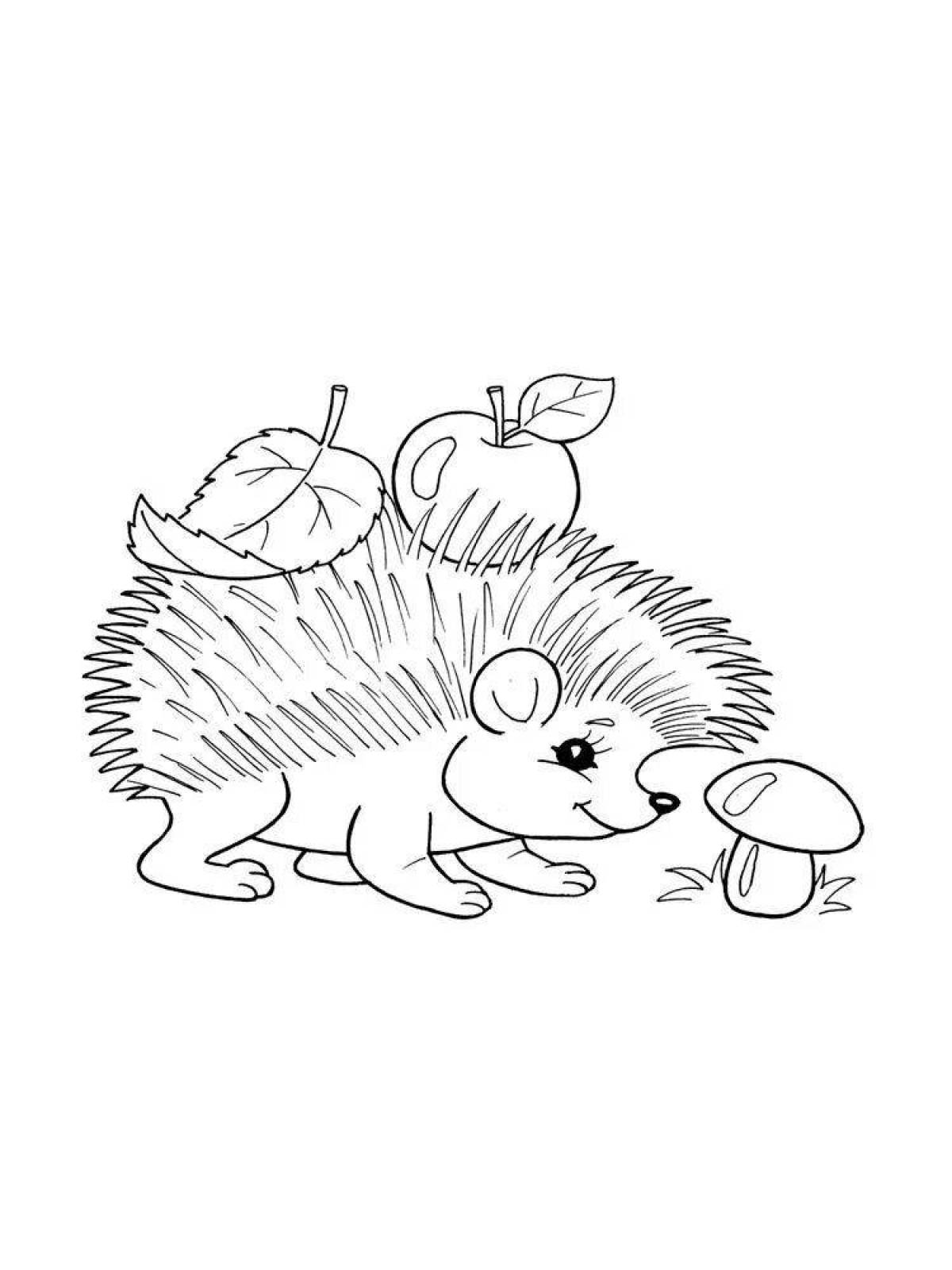 Hedgehog with apple #2
