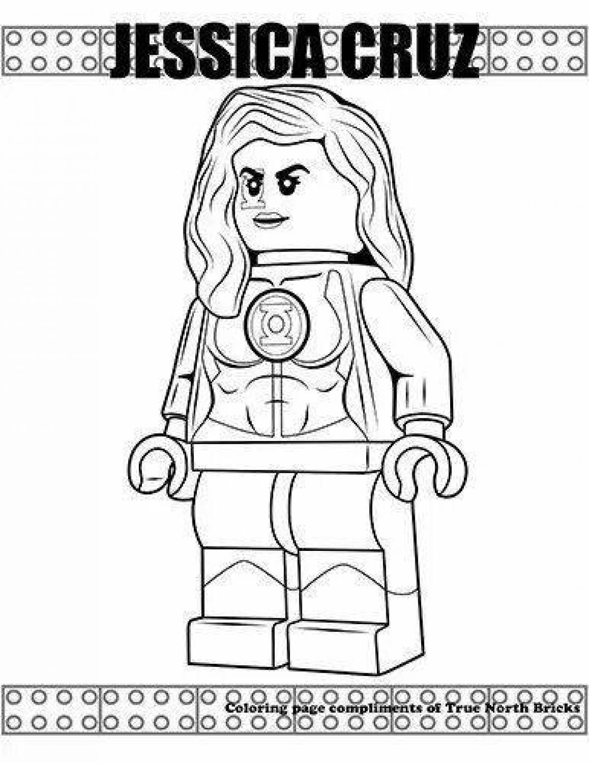 Lego captain america glowing coloring page