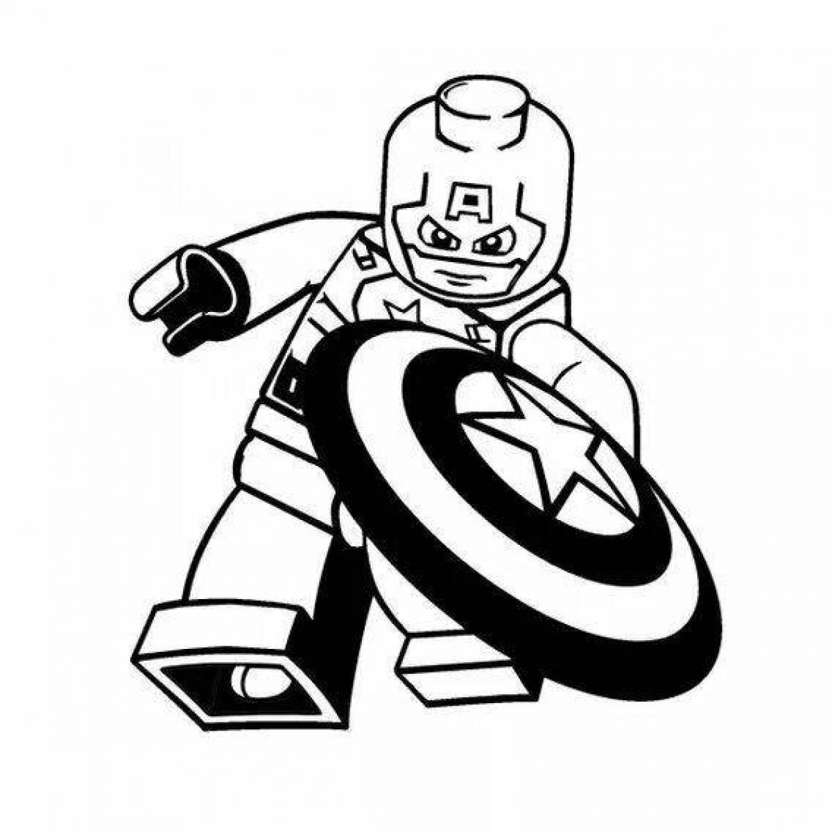 Sweet lego captain america coloring book