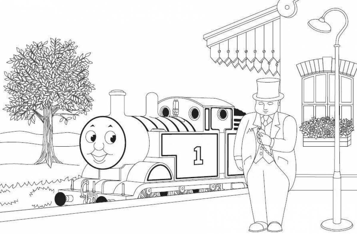 Exciting thomas the tank engine coloring page