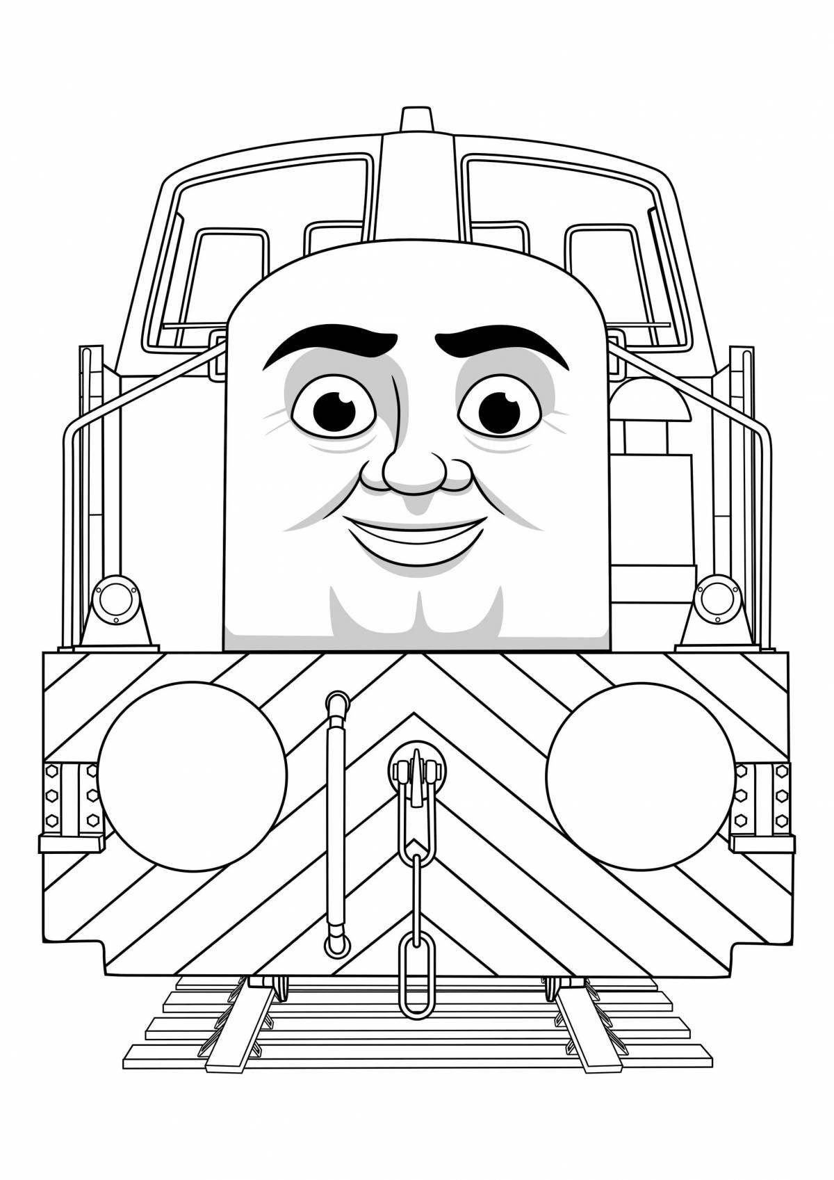 Coloring the amazing thomas the tank engine