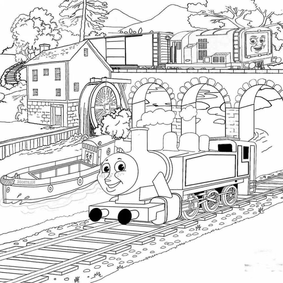 Coloring the incredible thomas the tank engine