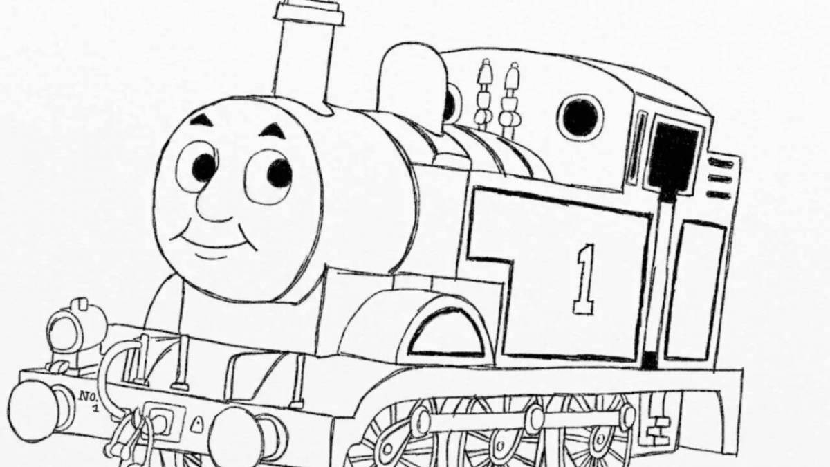 Cute thomas the tank engine coloring page