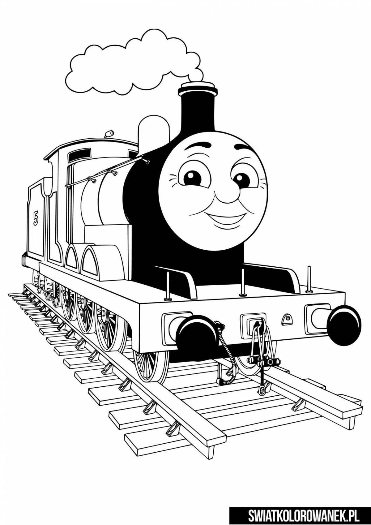 Thomas the Tank Engine funny coloring page