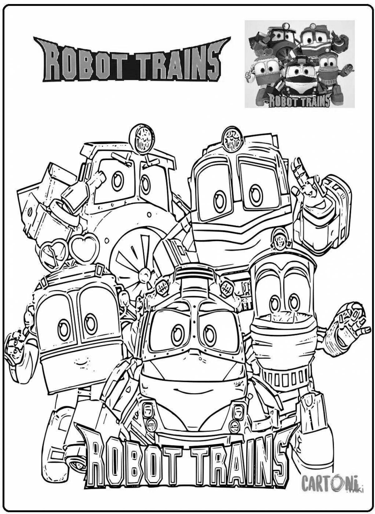 Duke fairytale robot train coloring book