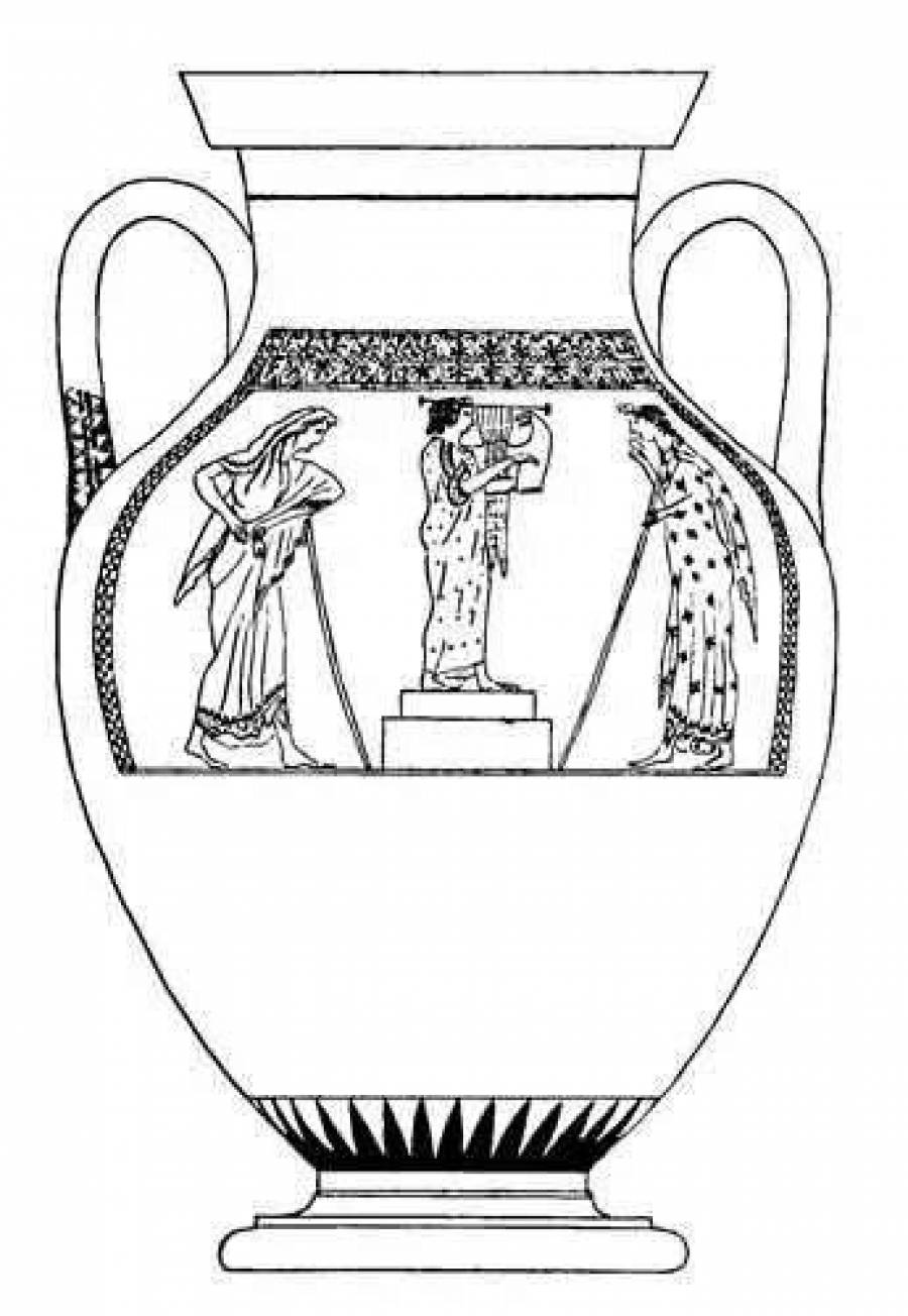 Греческая ваза чернофигурная рисунок