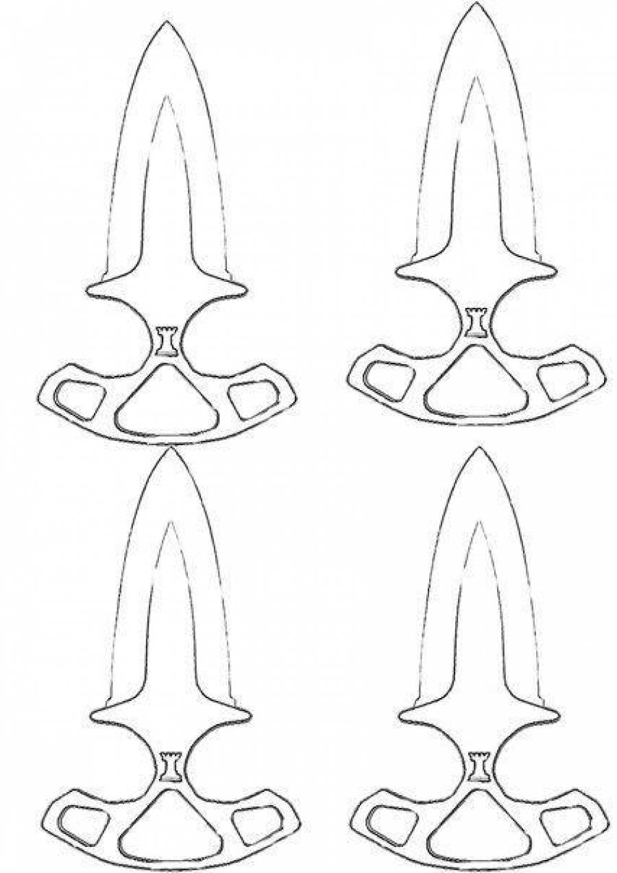 Рисунок тычковых ножей из стандофф 2