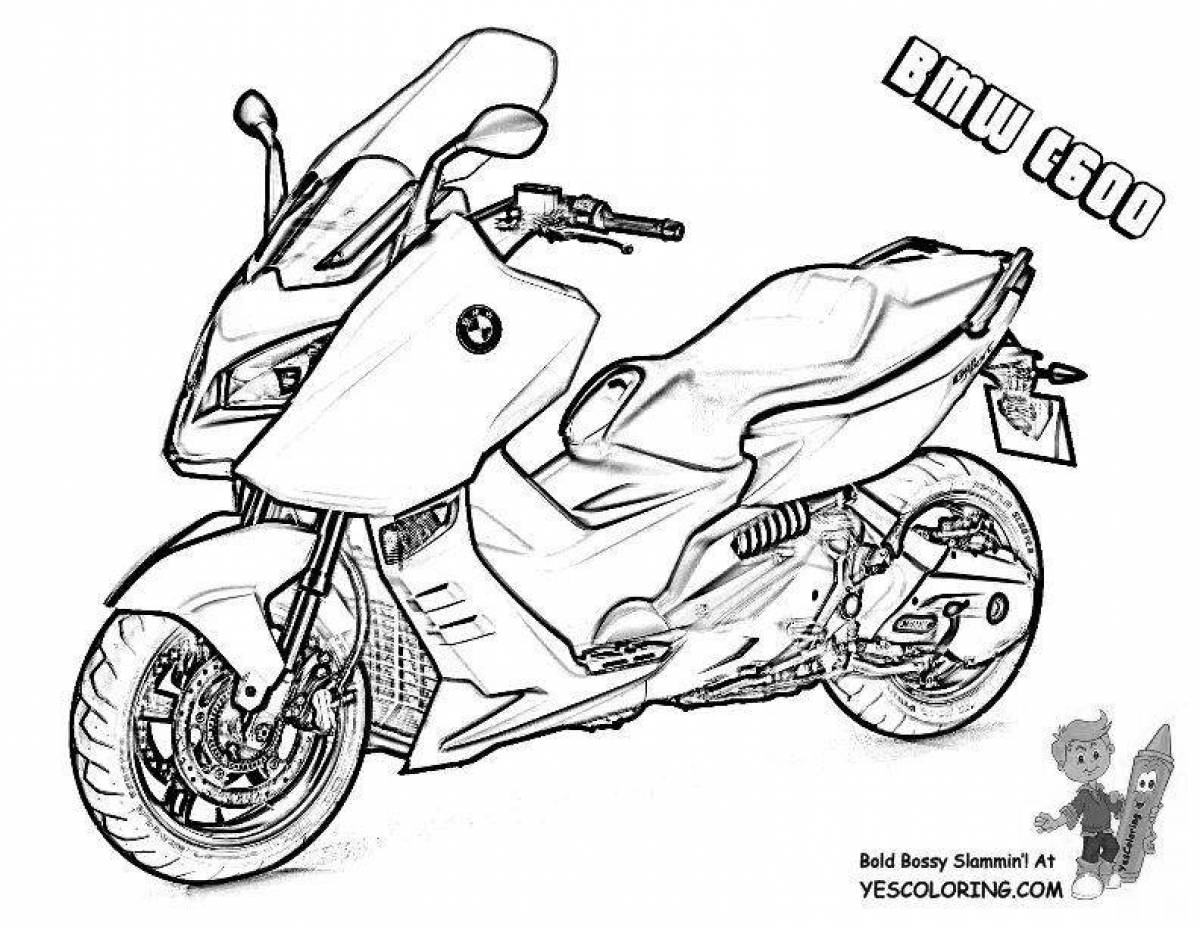 Раскраски для мальчиков БМВ мотоциклы