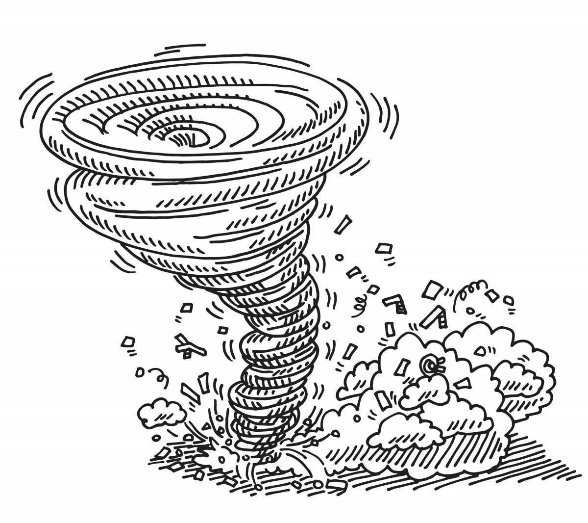Ураган нарисовать карандашом