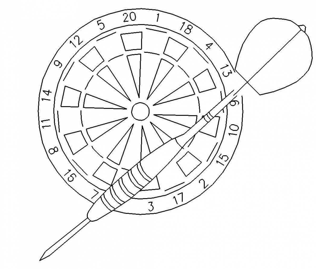 Дартс картинка для печати