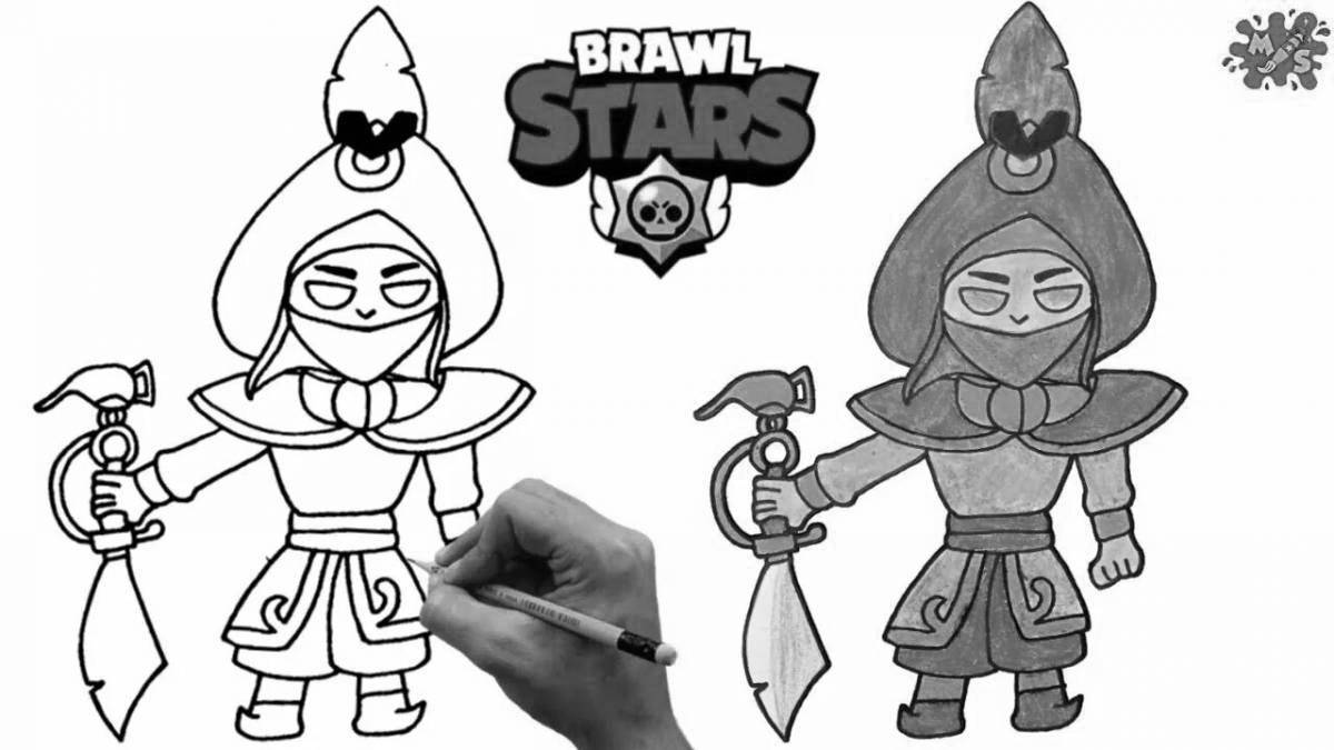 Outstanding coloring octopus feng brawl stars