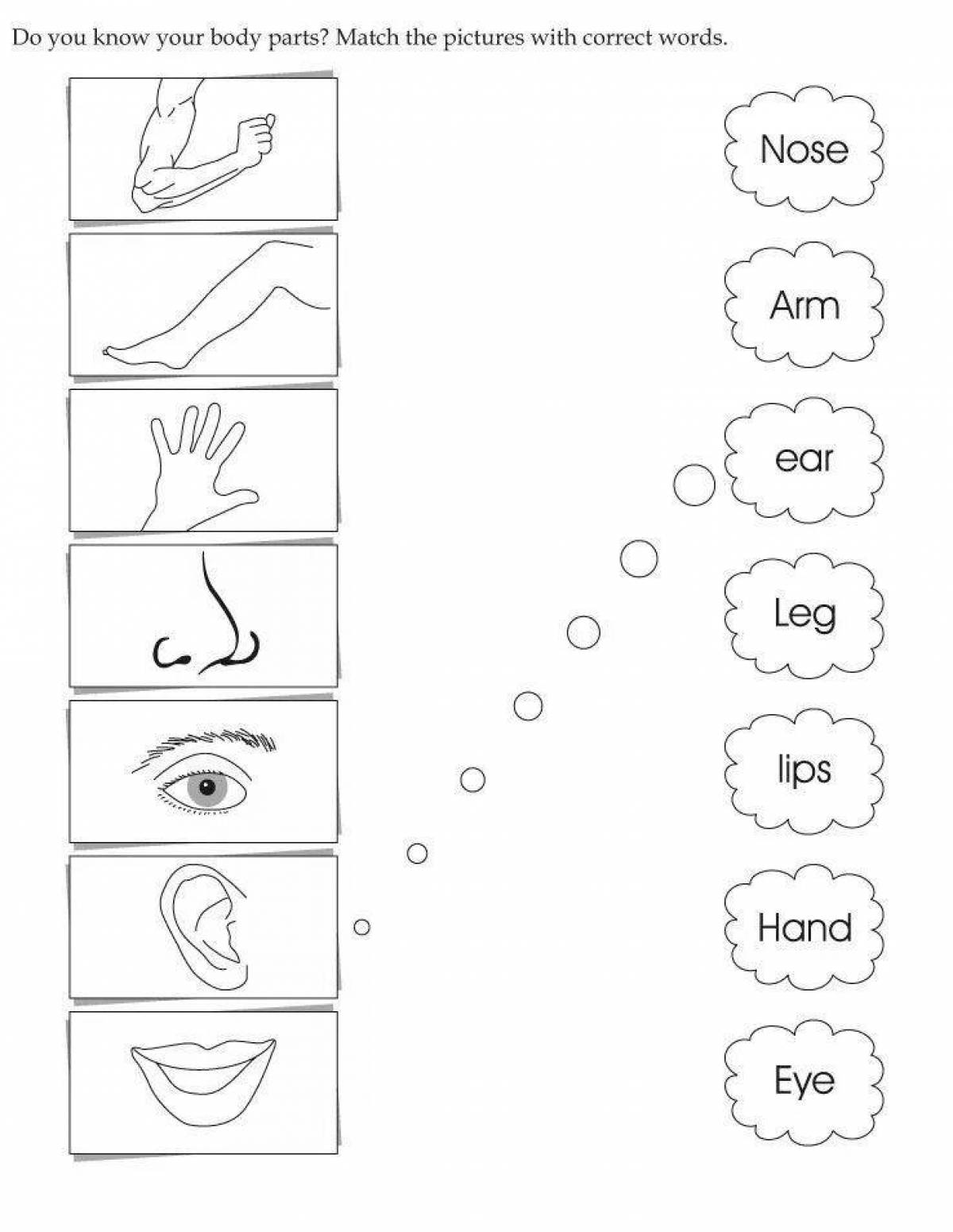 Coloring of a body part