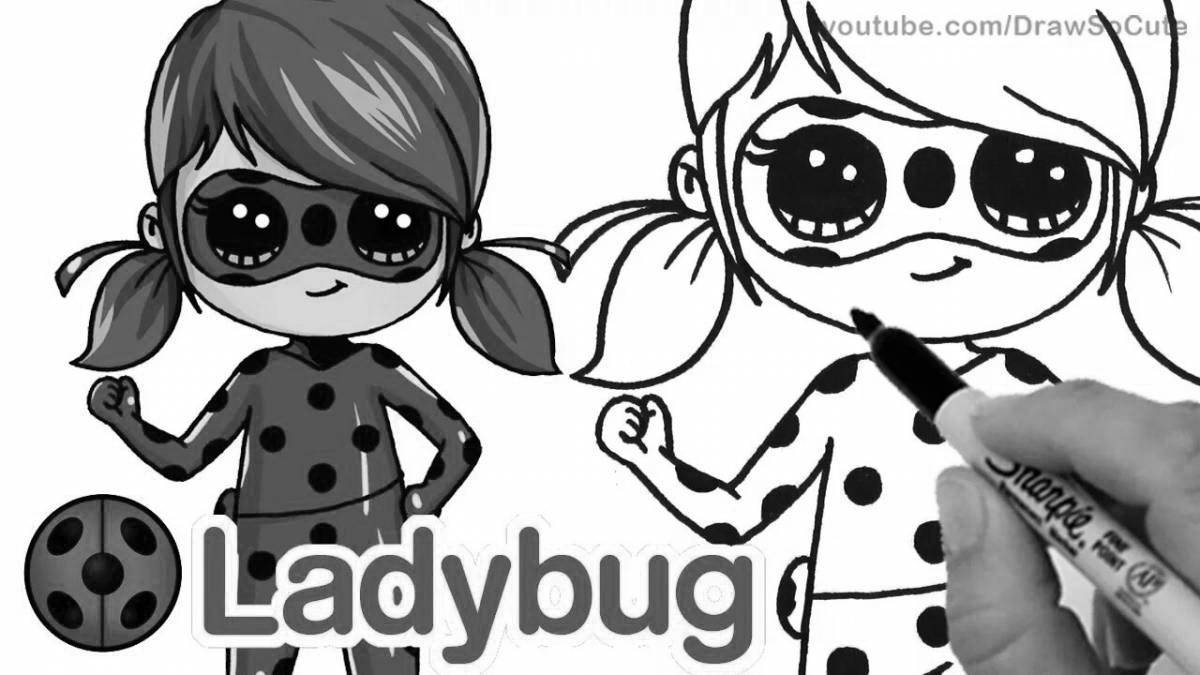 Забавная раскраска lol lady bug doll