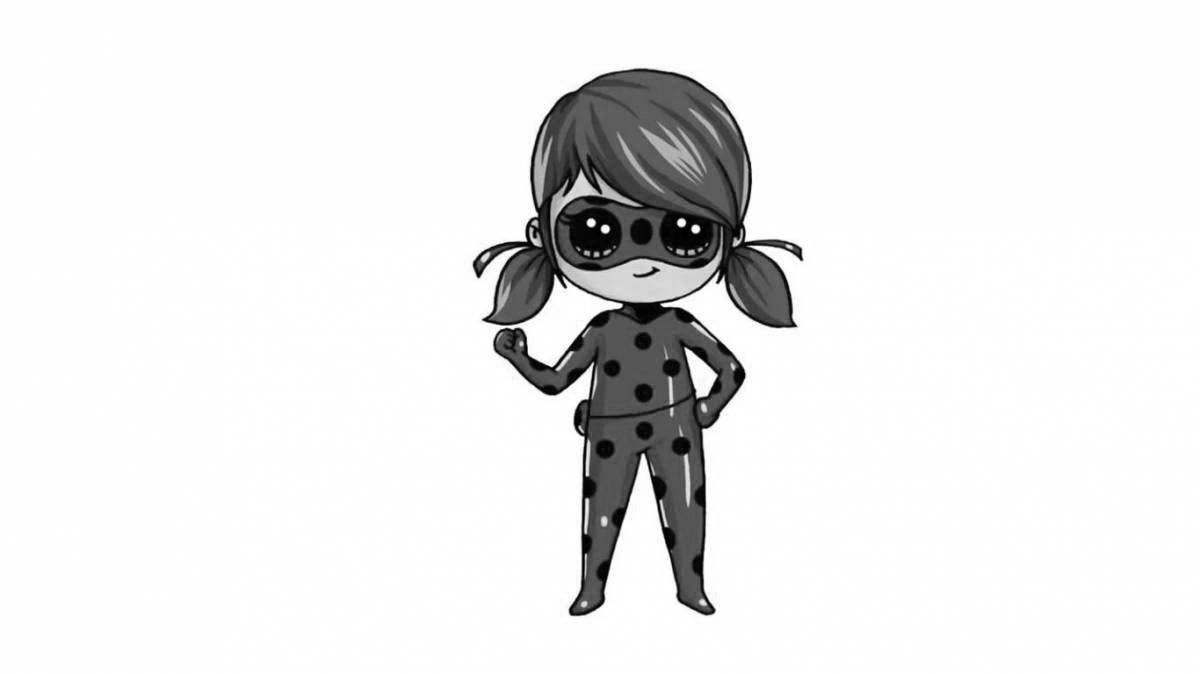 Анимированная страница-раскраска lol lady bug doll