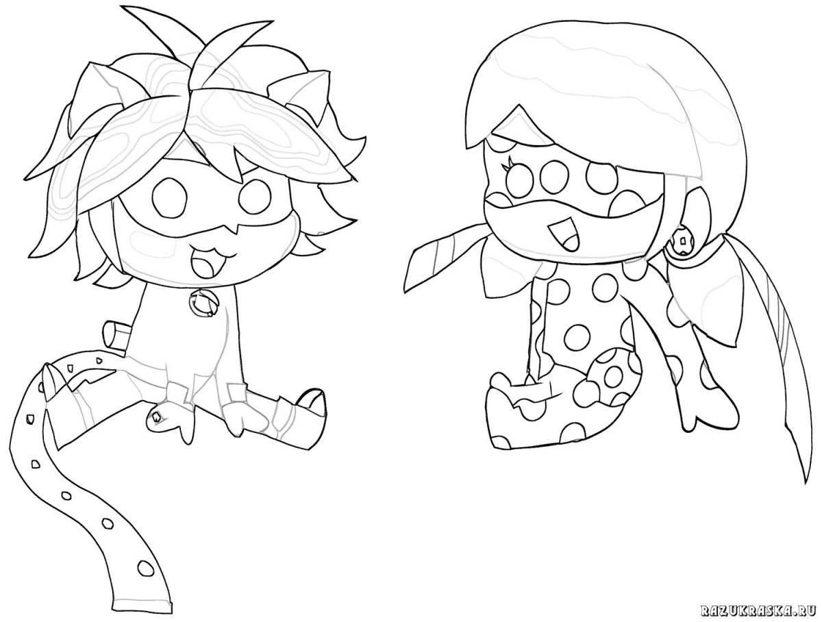 Colorful lady bug doll coloring lol