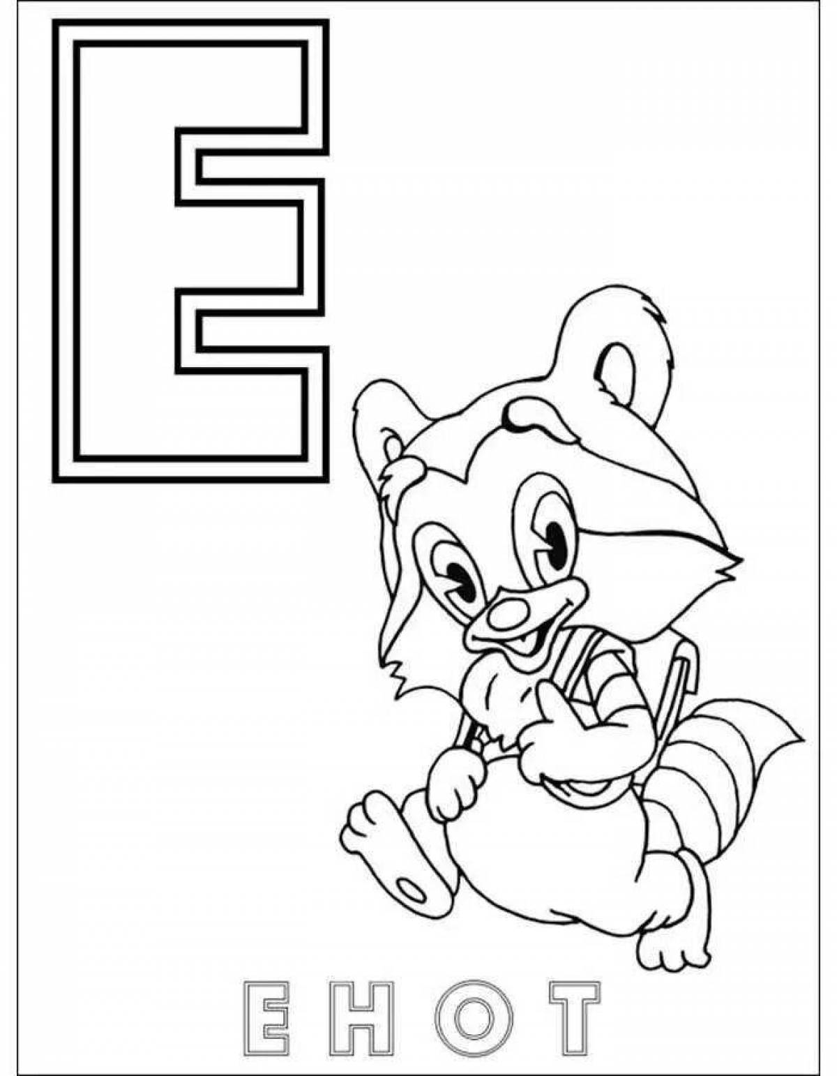 Creative coloring of the letters of the alphabet for the little ones