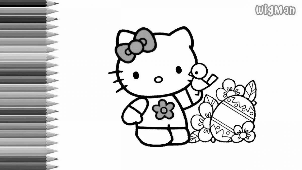 Sweet coloring hello kitty