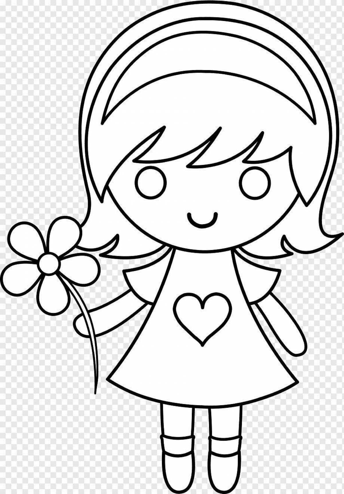 Amazing coloring pages for girls, easy and beautiful