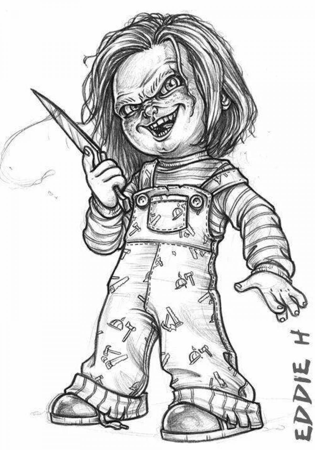 Chilling horror coloring pages