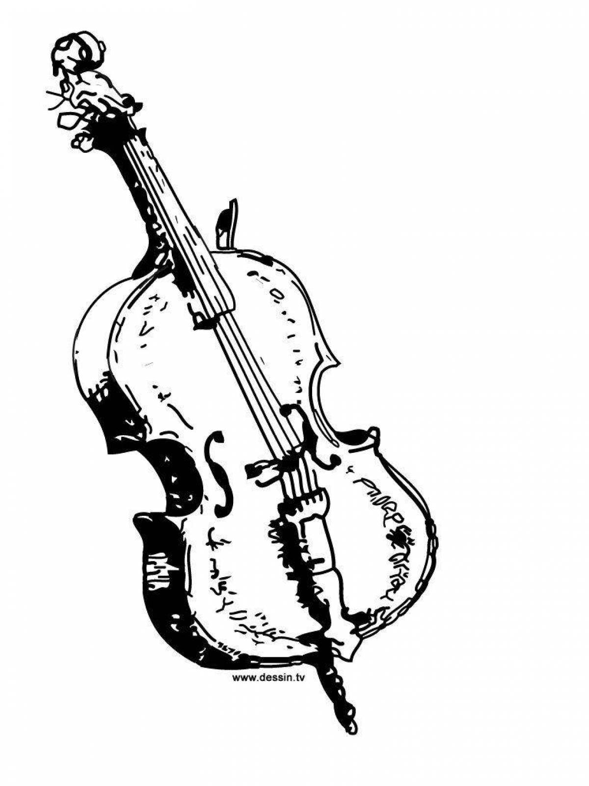 Amazing double bass coloring page