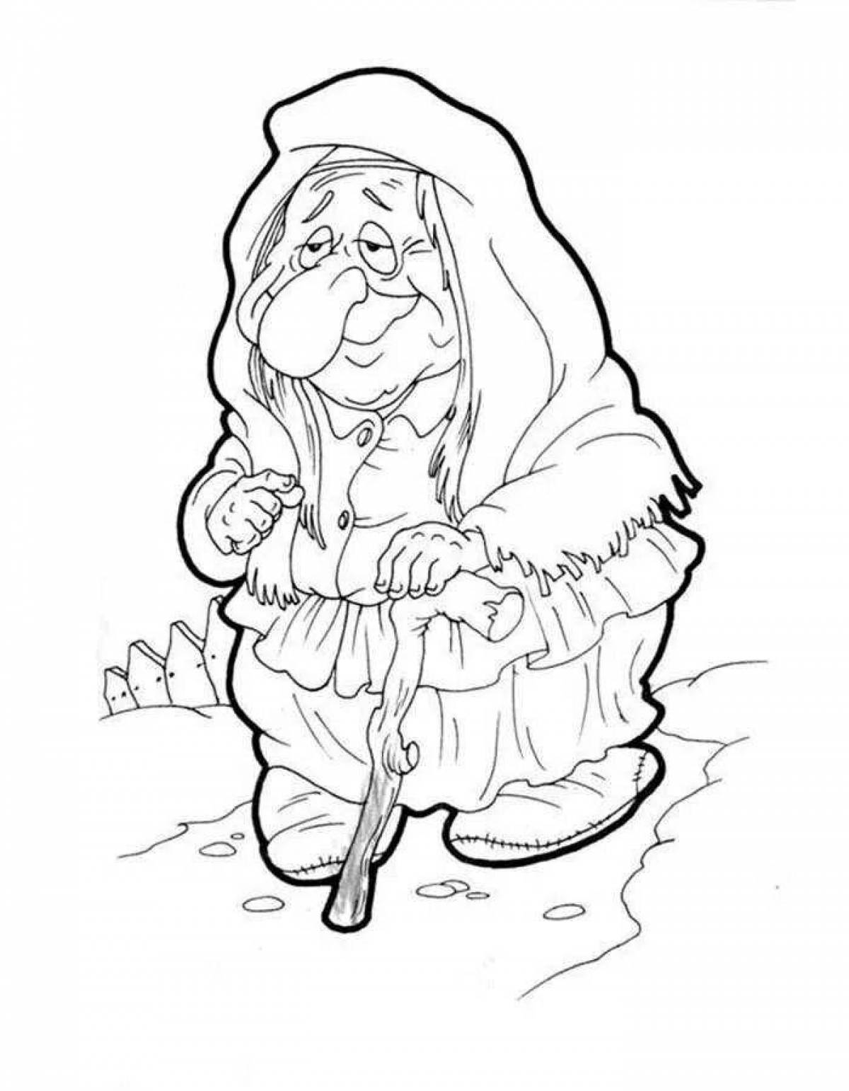 Fat coloring page woman