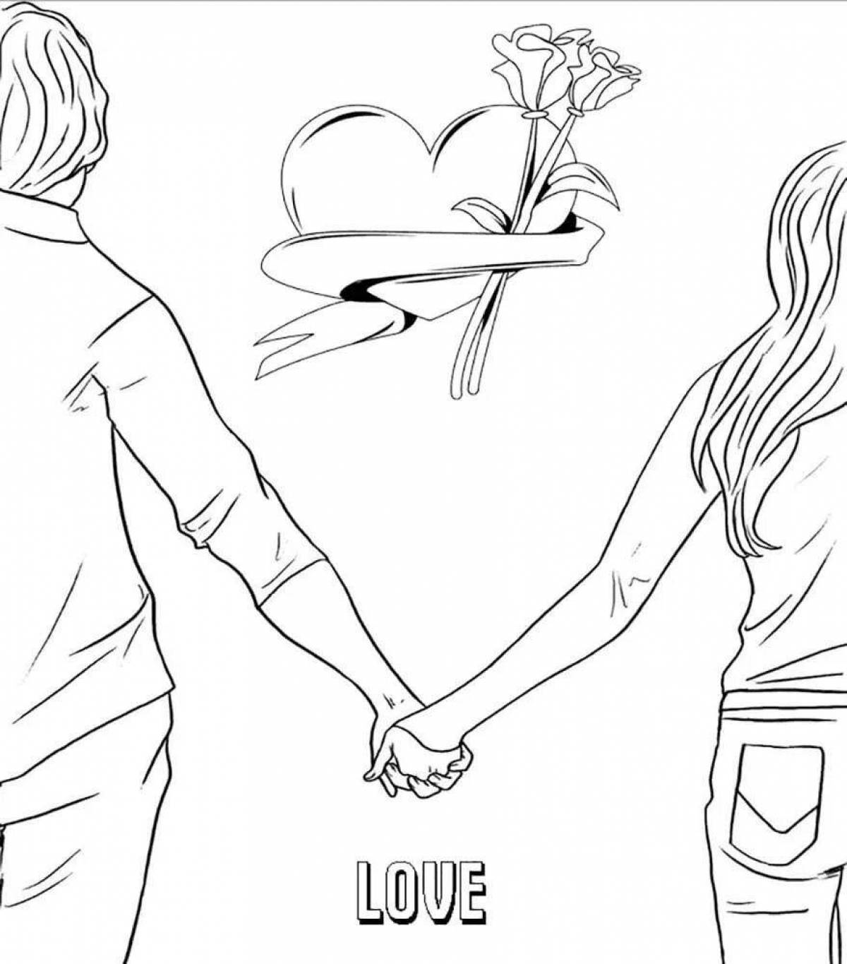 Lovers of cute coloring pages