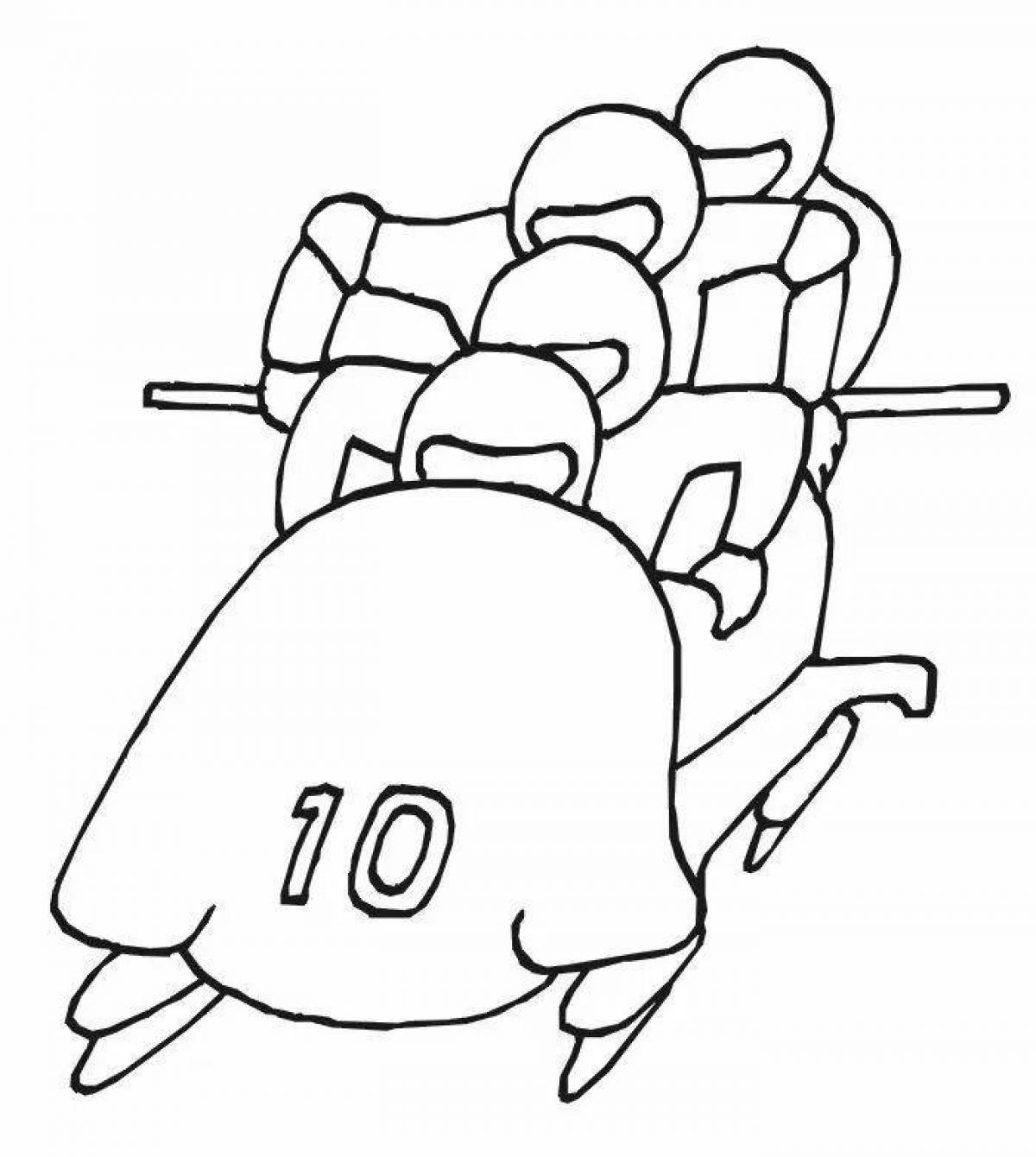 Fairy bobsleigh coloring page