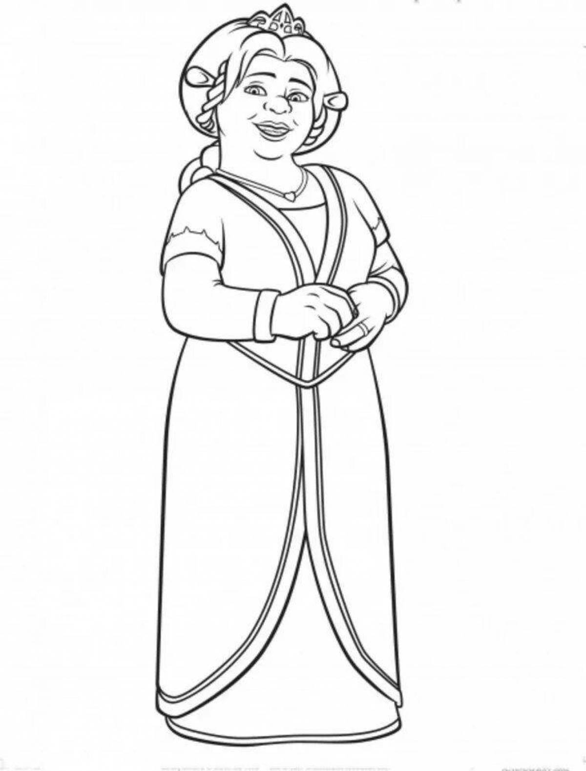 Fiona glowing coloring book