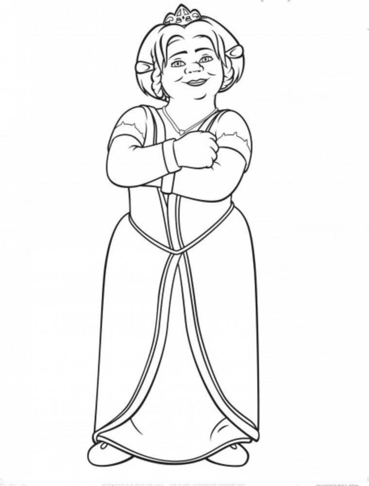 Animated fiona coloring page
